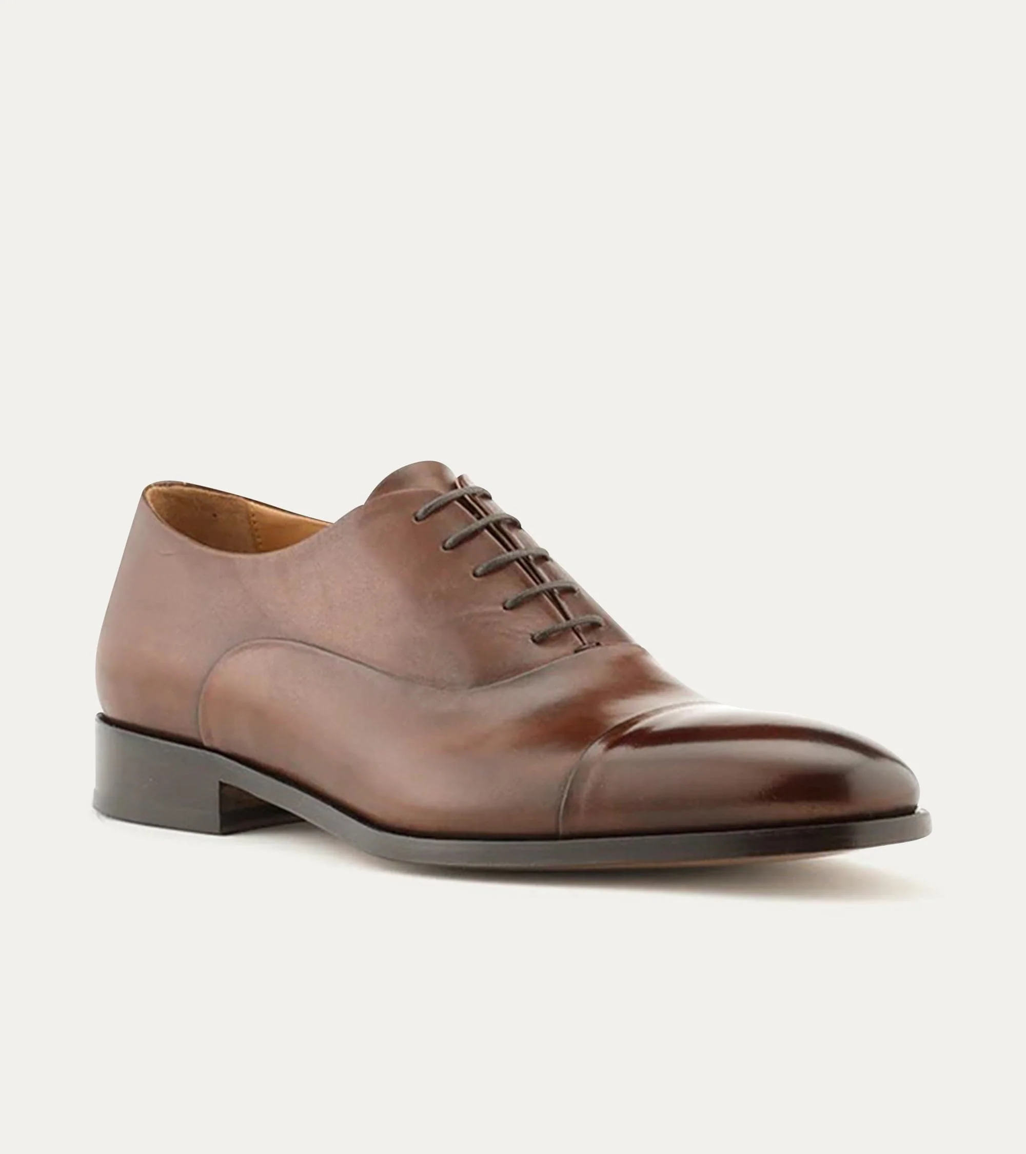 Cap Toe Oxford Brown Antique Leather - Image 3