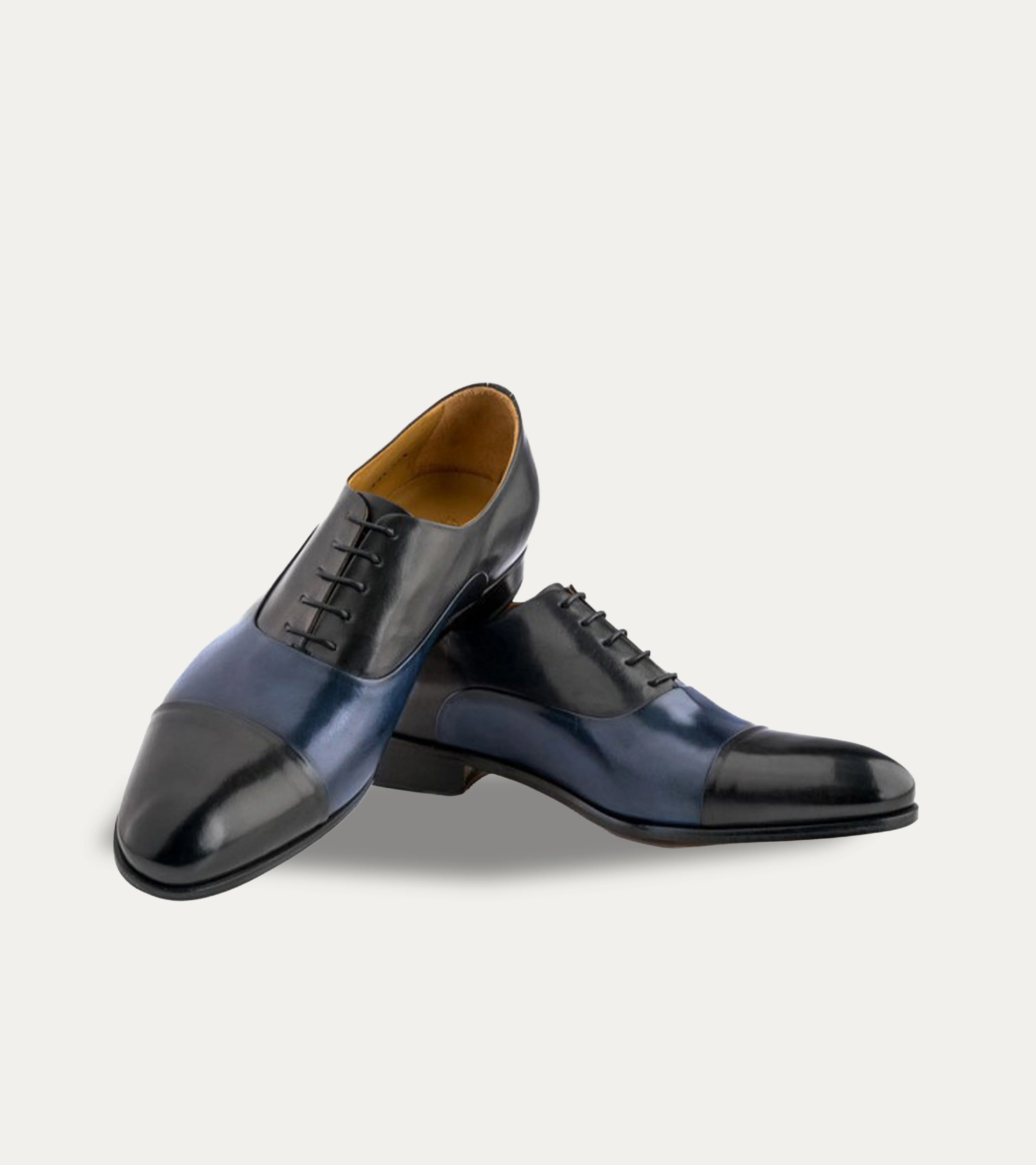 Cap Toe Oxford Grey & Dark Blue Antique - Image 4