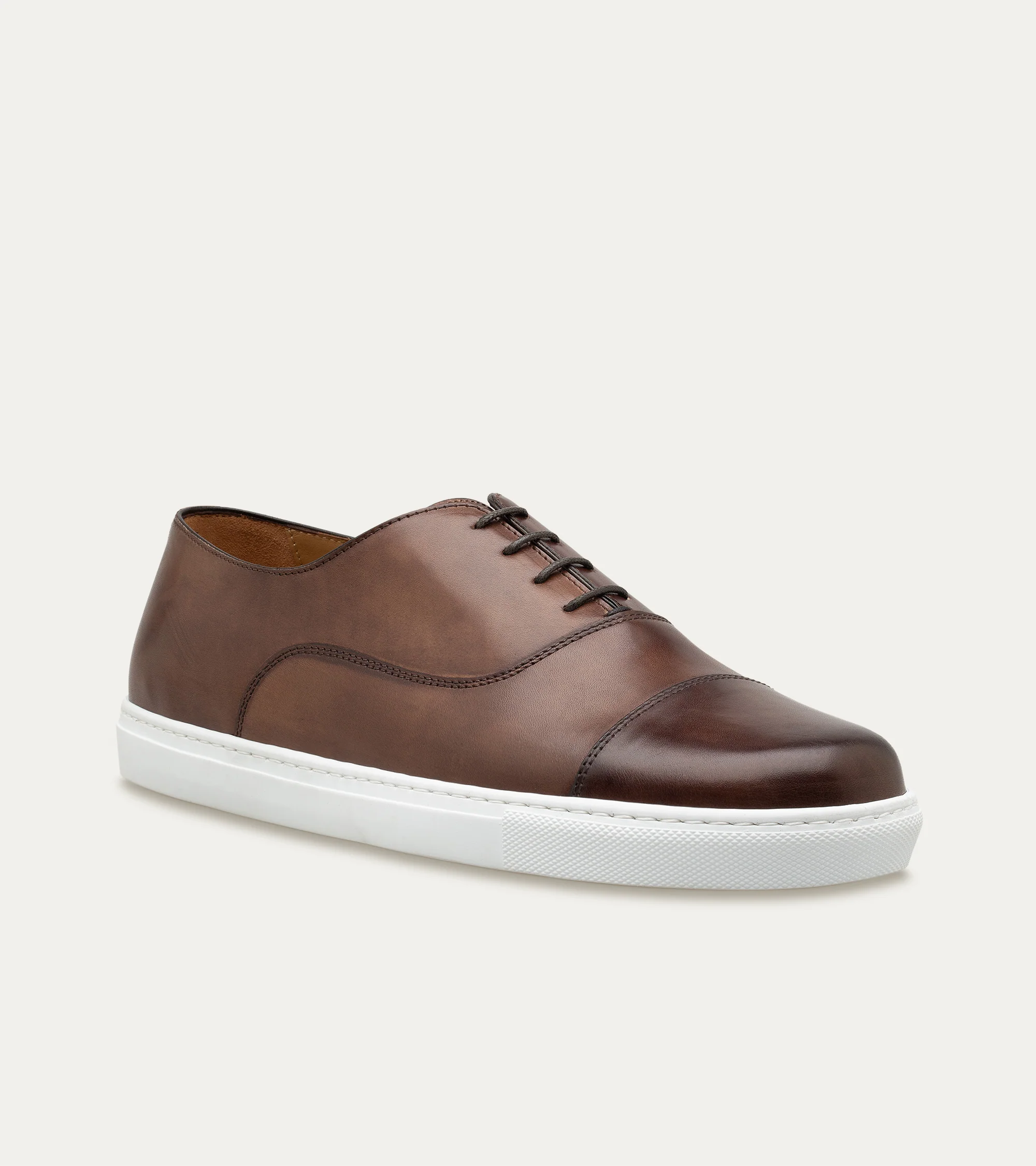 Cap Toe Oxford Sneaker In Brown Antique - Image 3