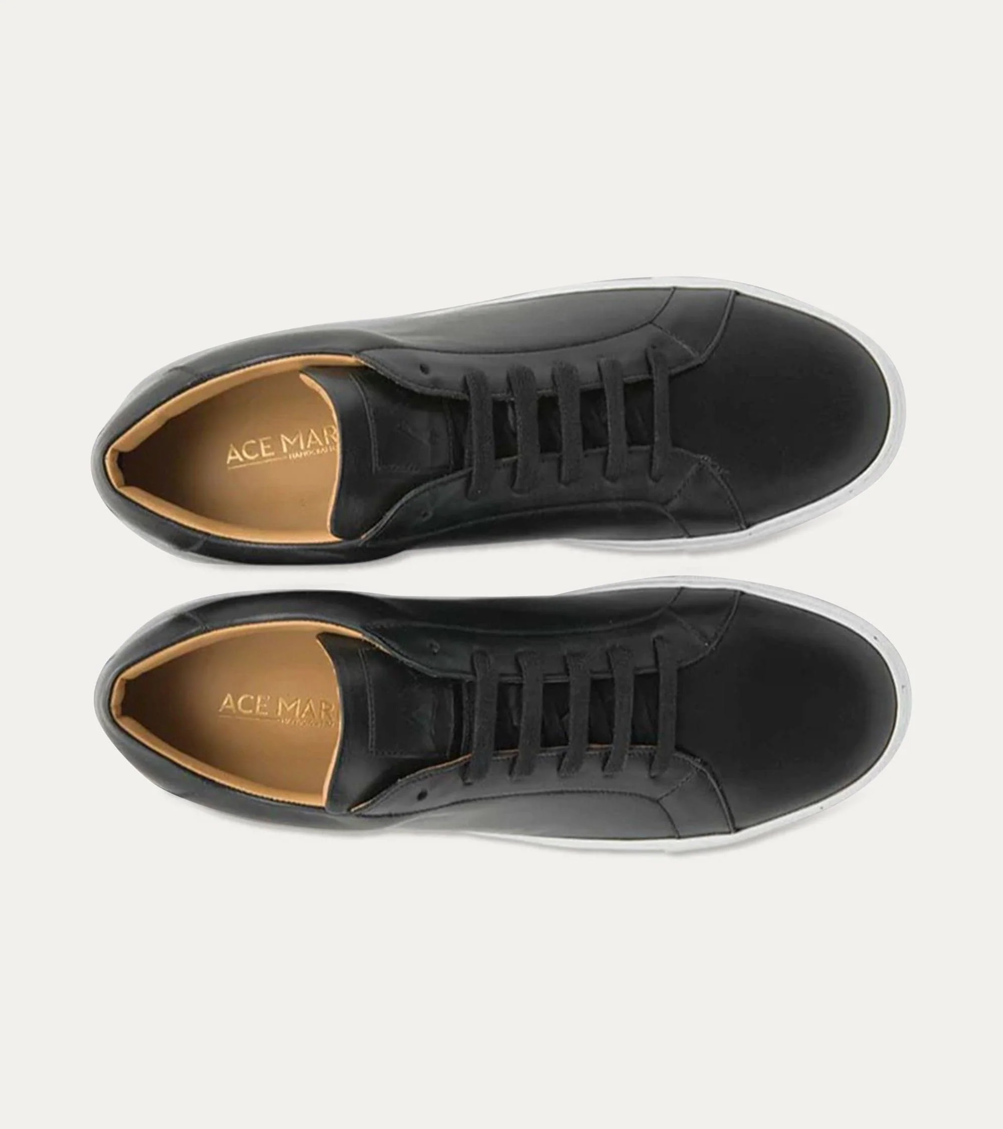 Dress Sneakers In Black With White Outsole - Image 3
