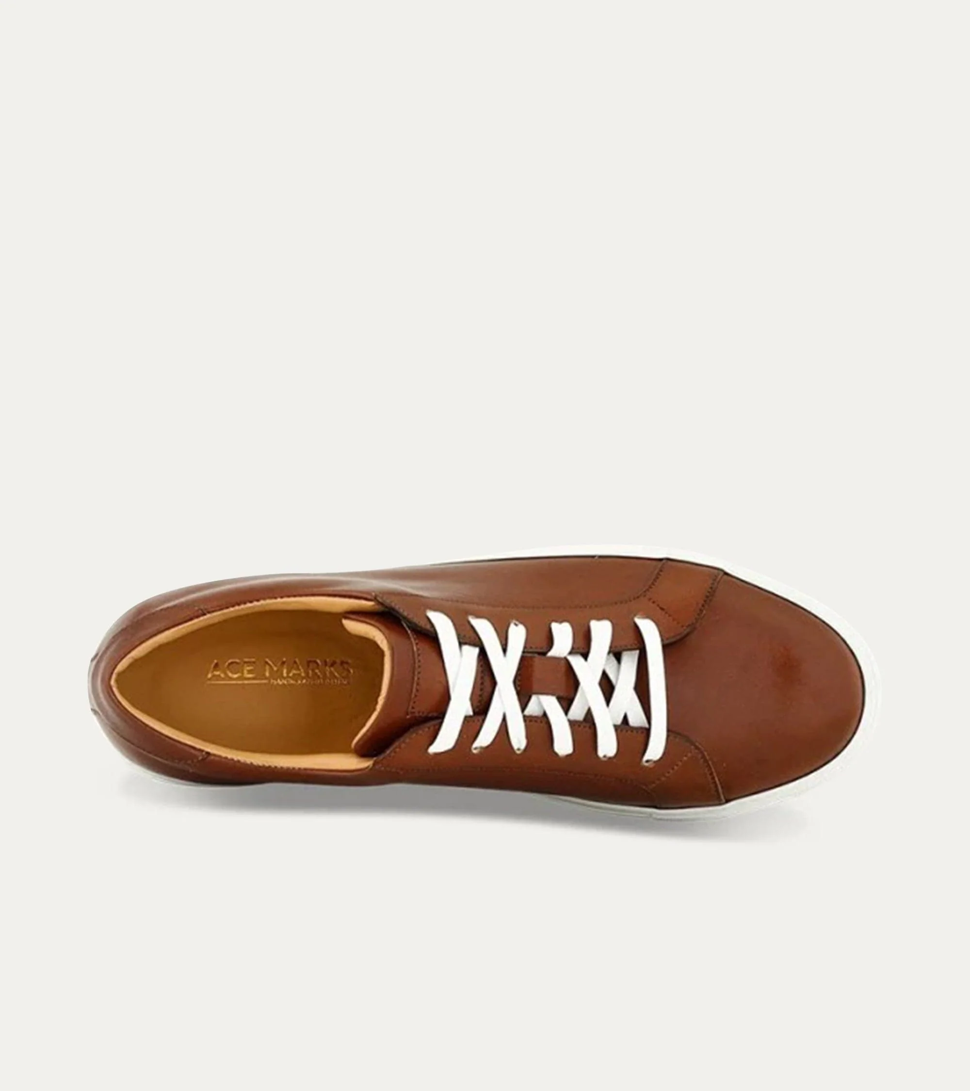 Dress Sneakers In Brown With White Outsole - Image 4