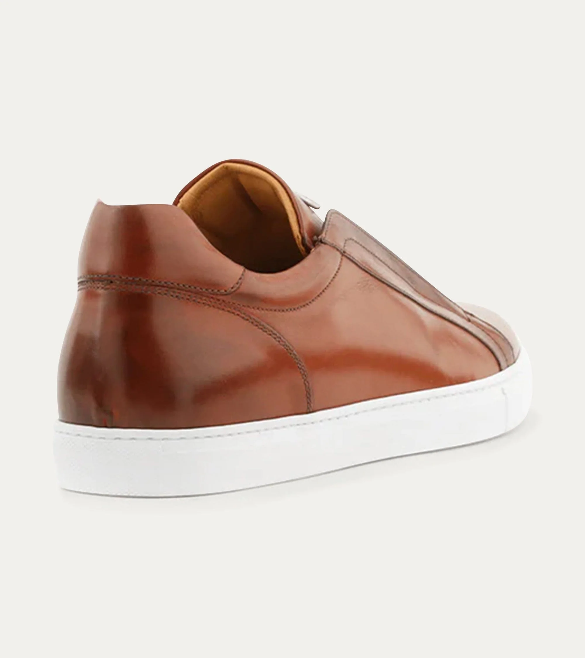 Elastic Slip On Sneaker In Cognac Nicol - Image 3