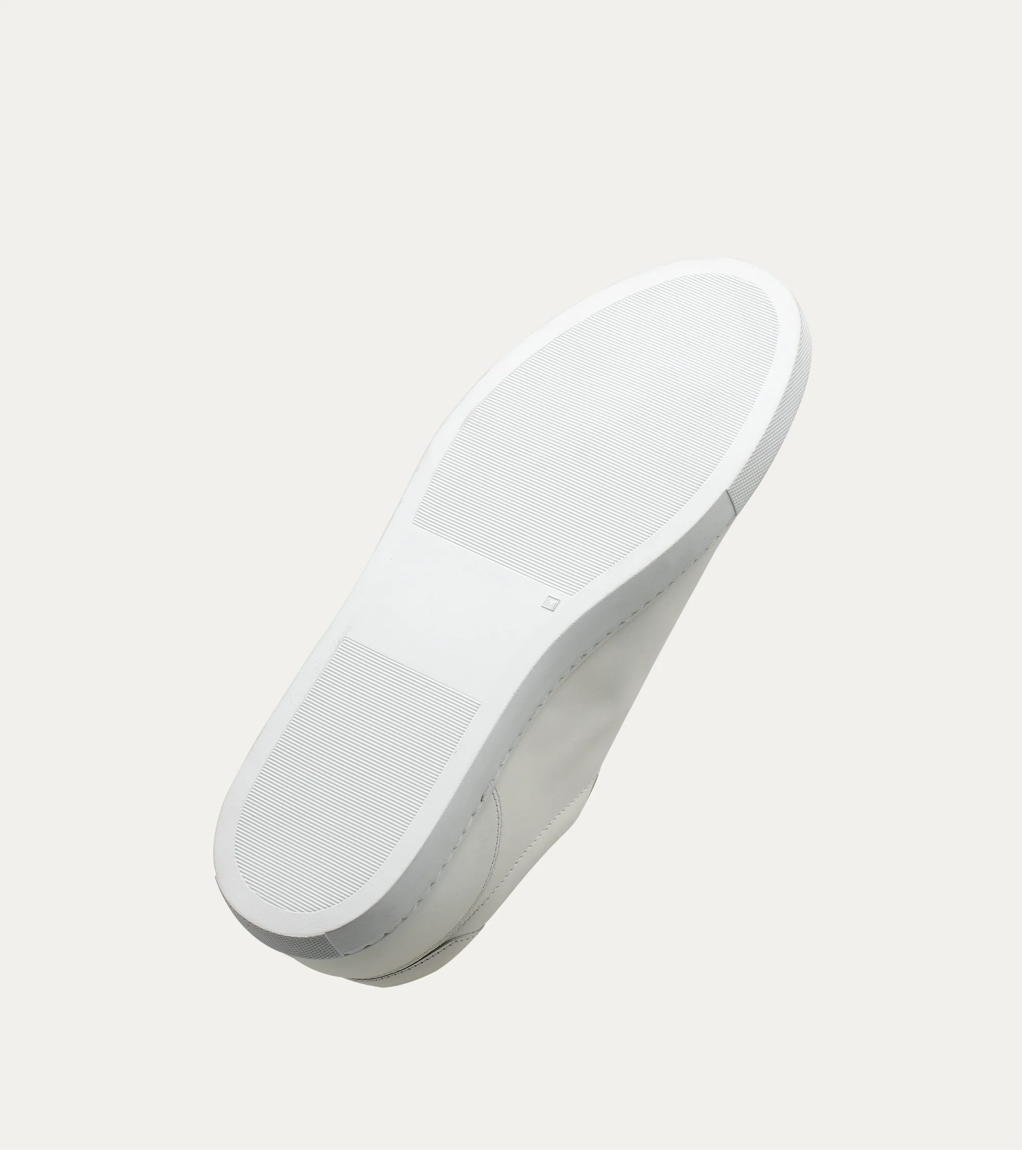 Elastic Slip On Sneaker In White Leather - Image 3
