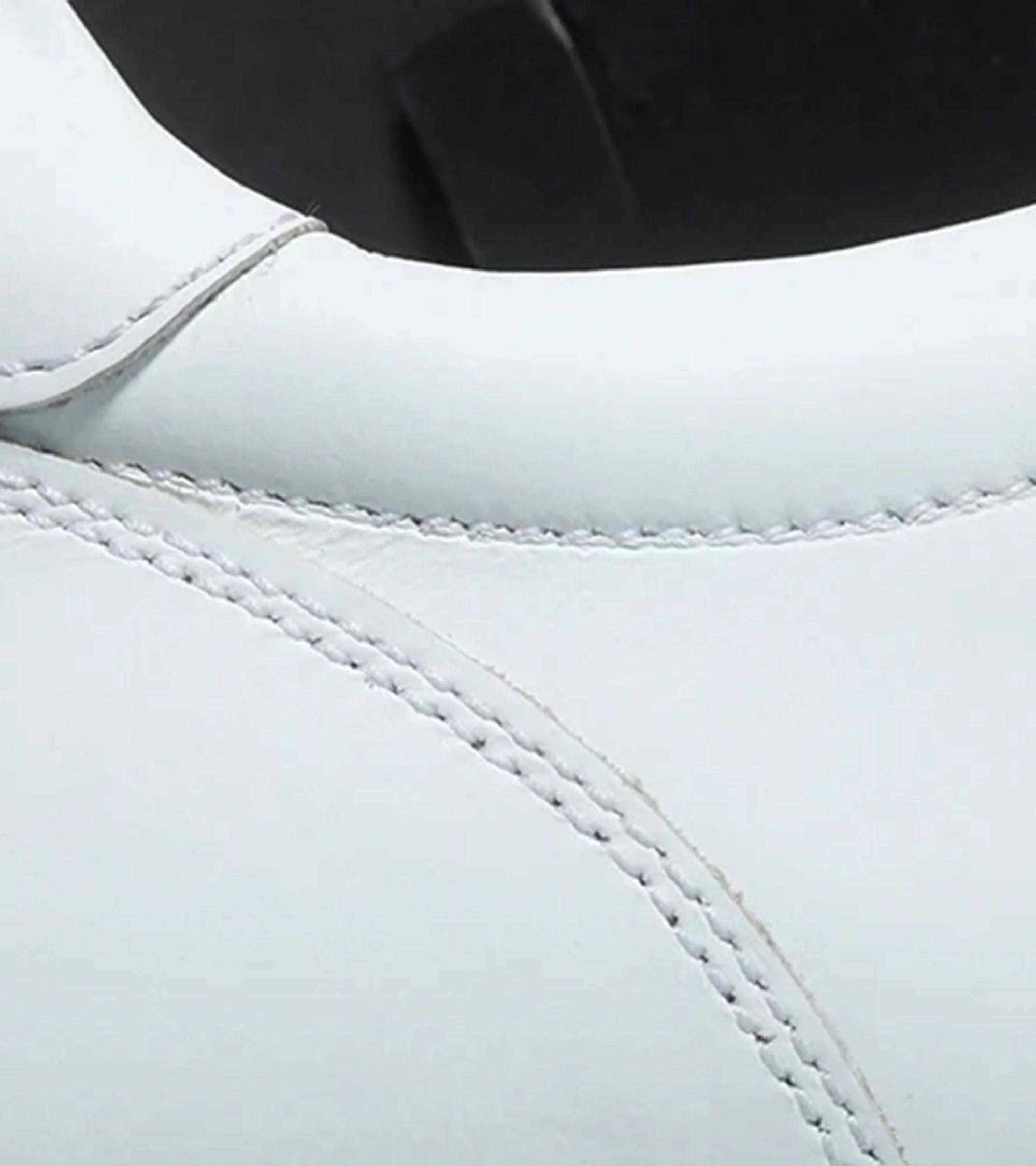 Elastic Slip On Sneaker In White Leather - Image 7