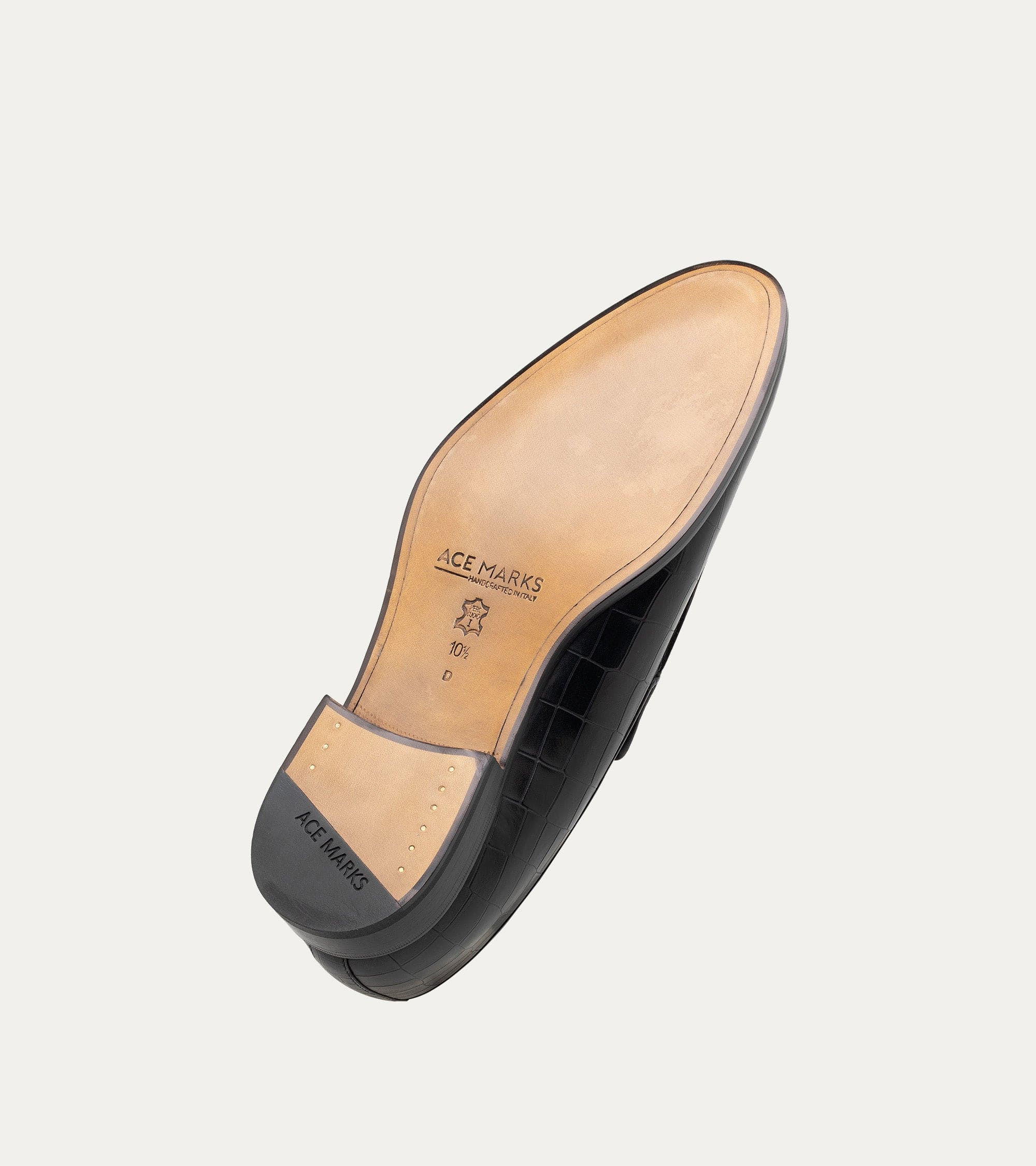 Enzo Stitch Toe Loafer in Black Croc - Image 6