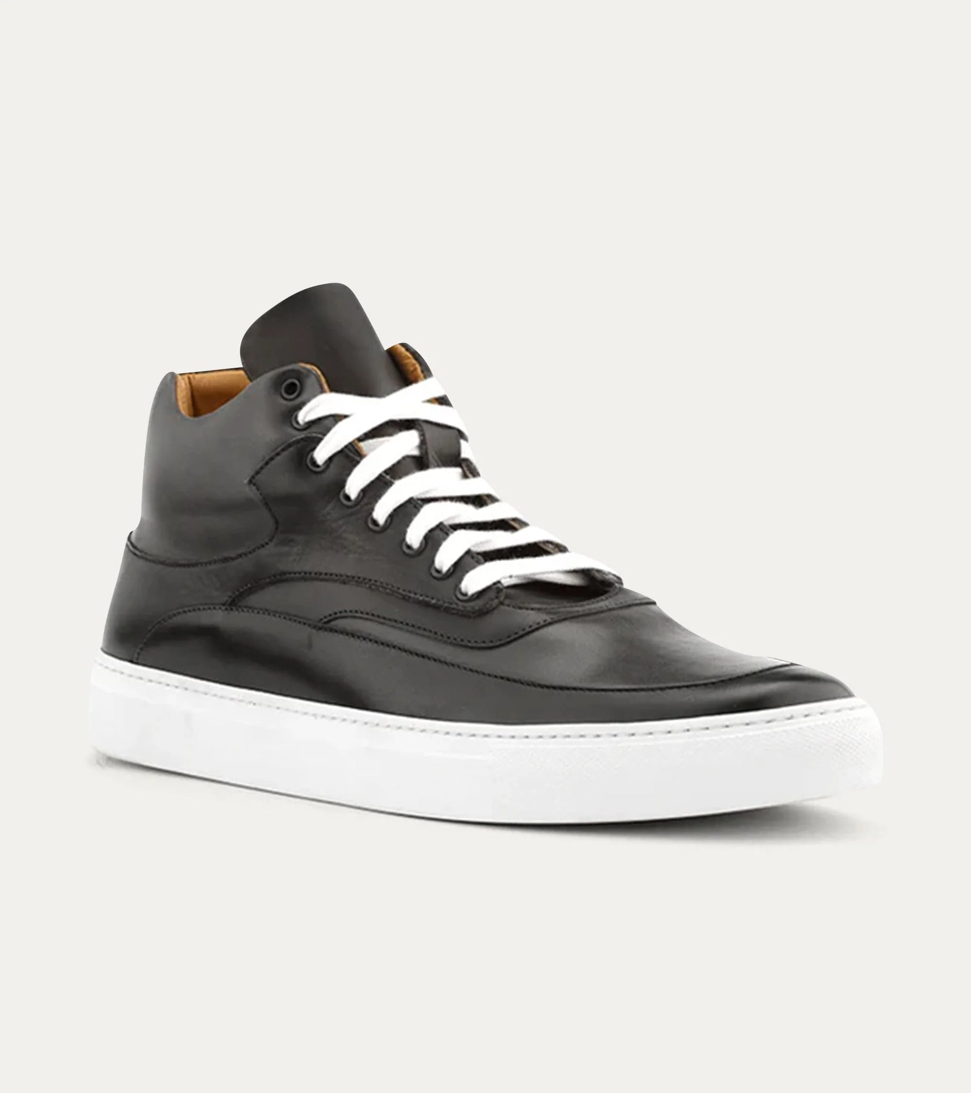 High Top Dress Sneakers In Black & Grey Smoke - Image 3