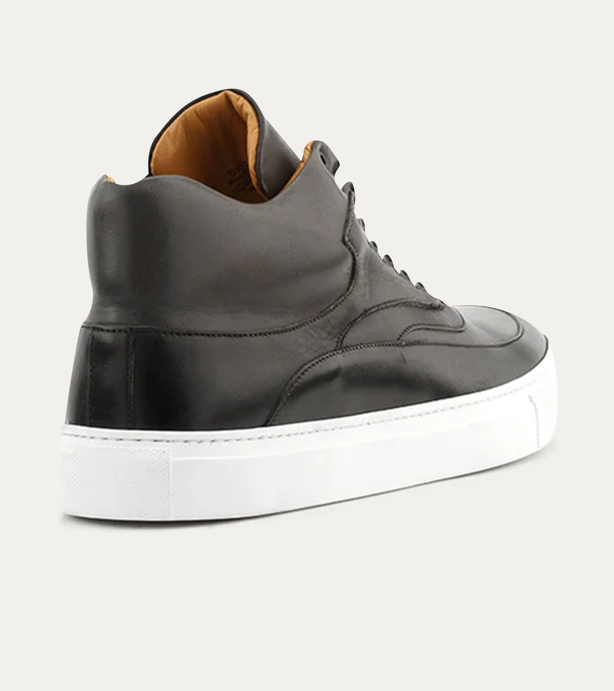 High Top Dress Sneakers In Black & Grey Smoke - Image 4