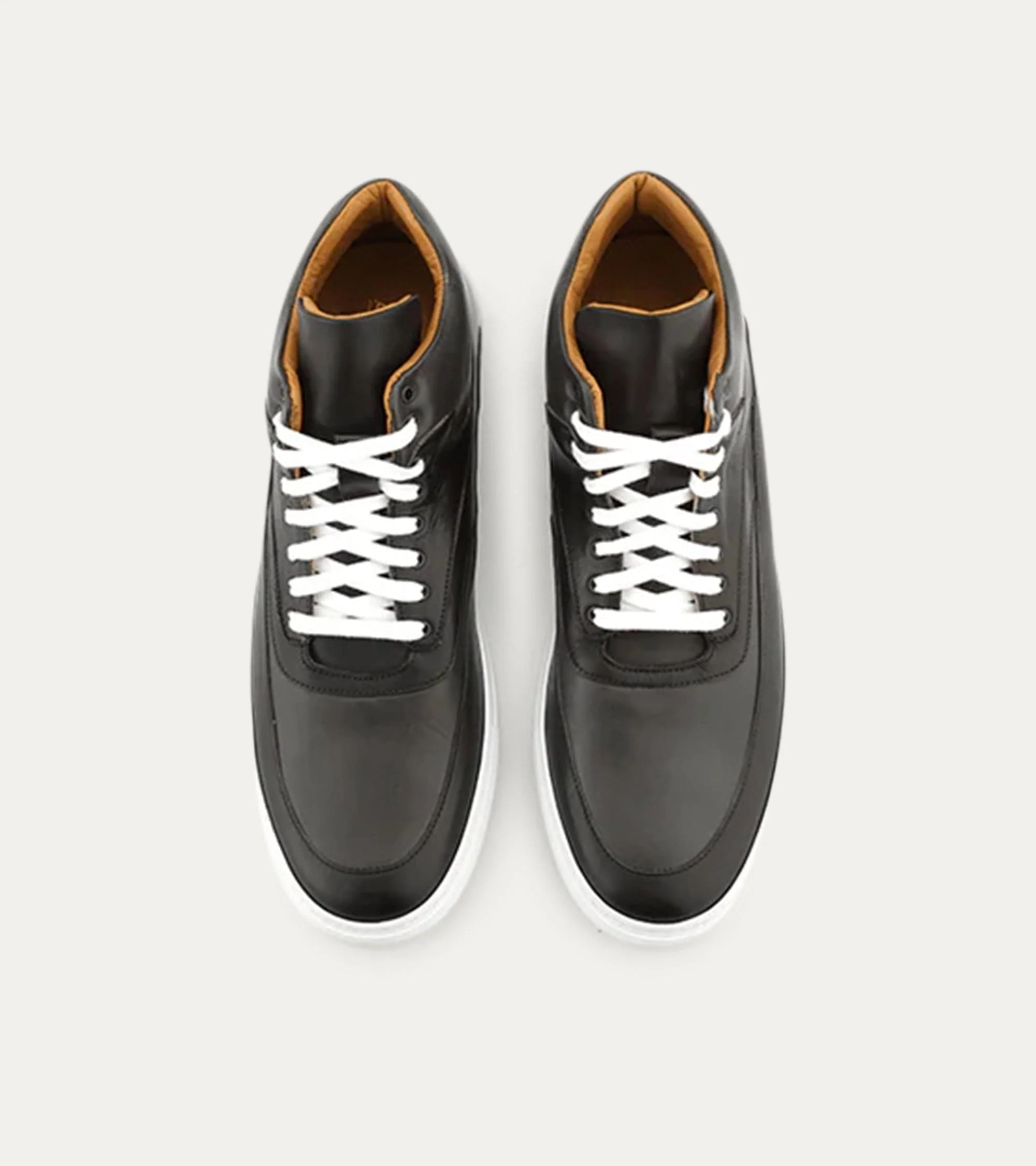 High Top Dress Sneakers In Black & Grey Smoke - Image 7