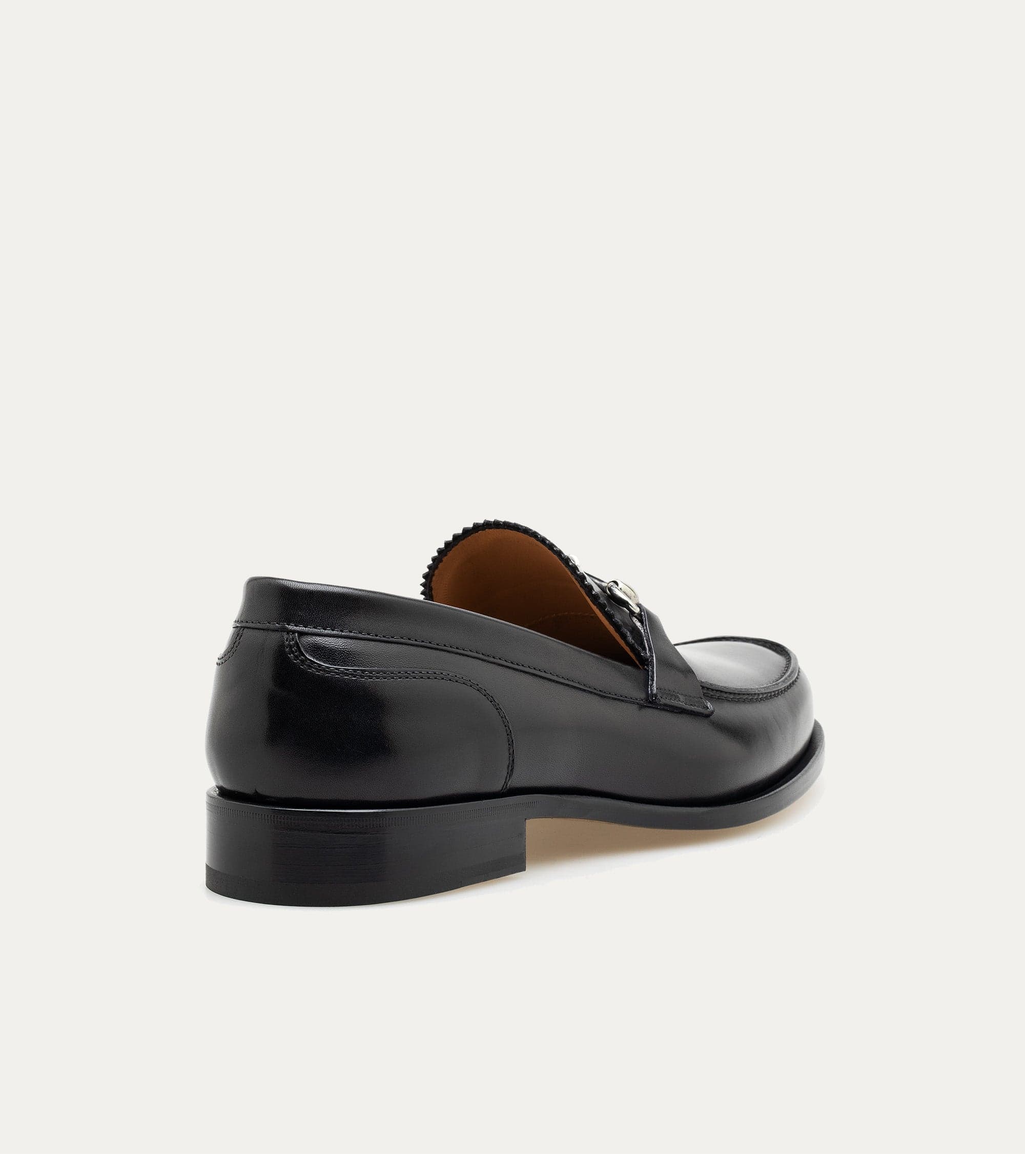 Simon w/Bit Loafer in Black Leather - Image 3
