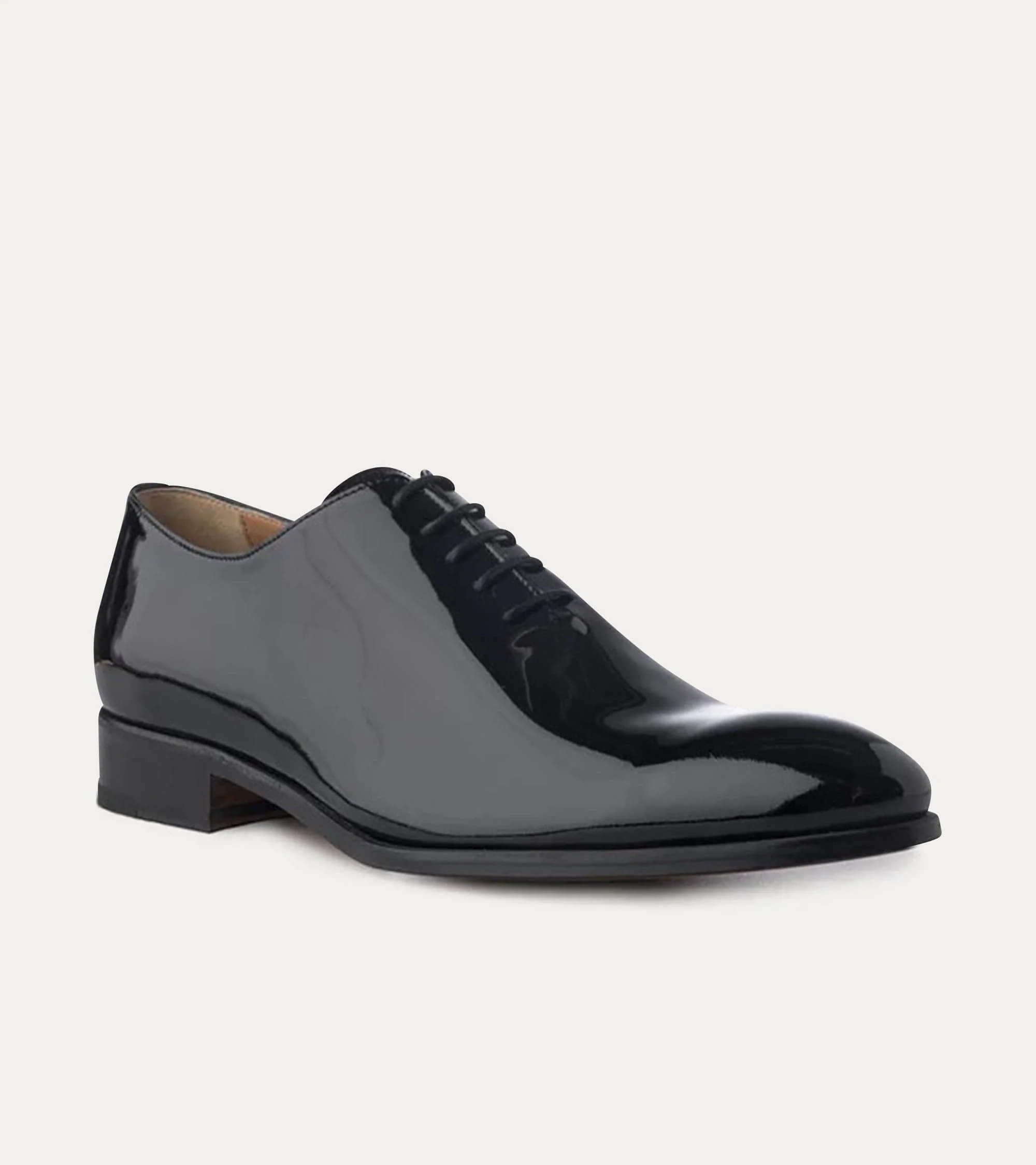 Wholecut Oxford Plain Toe Black Patent - Image 3