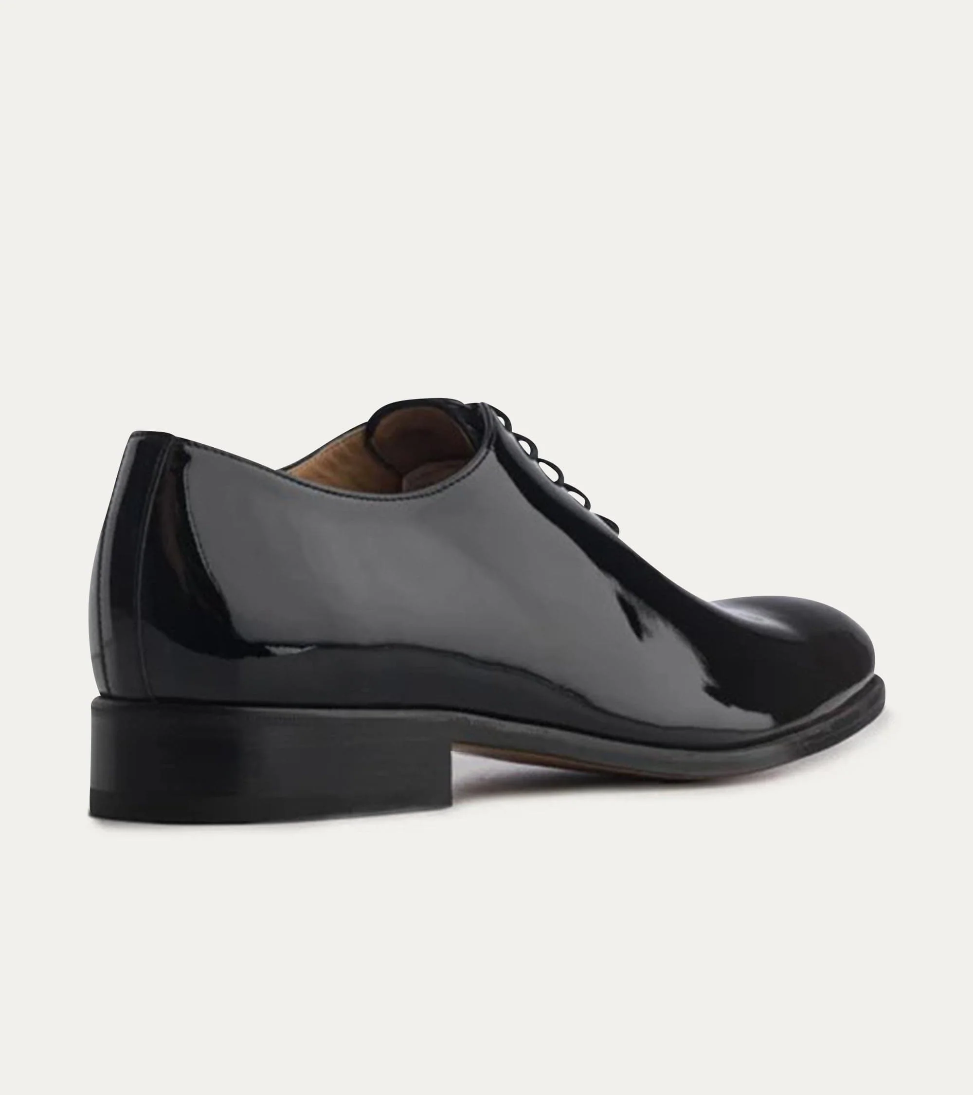 Wholecut Oxford Plain Toe Black Patent - Image 5