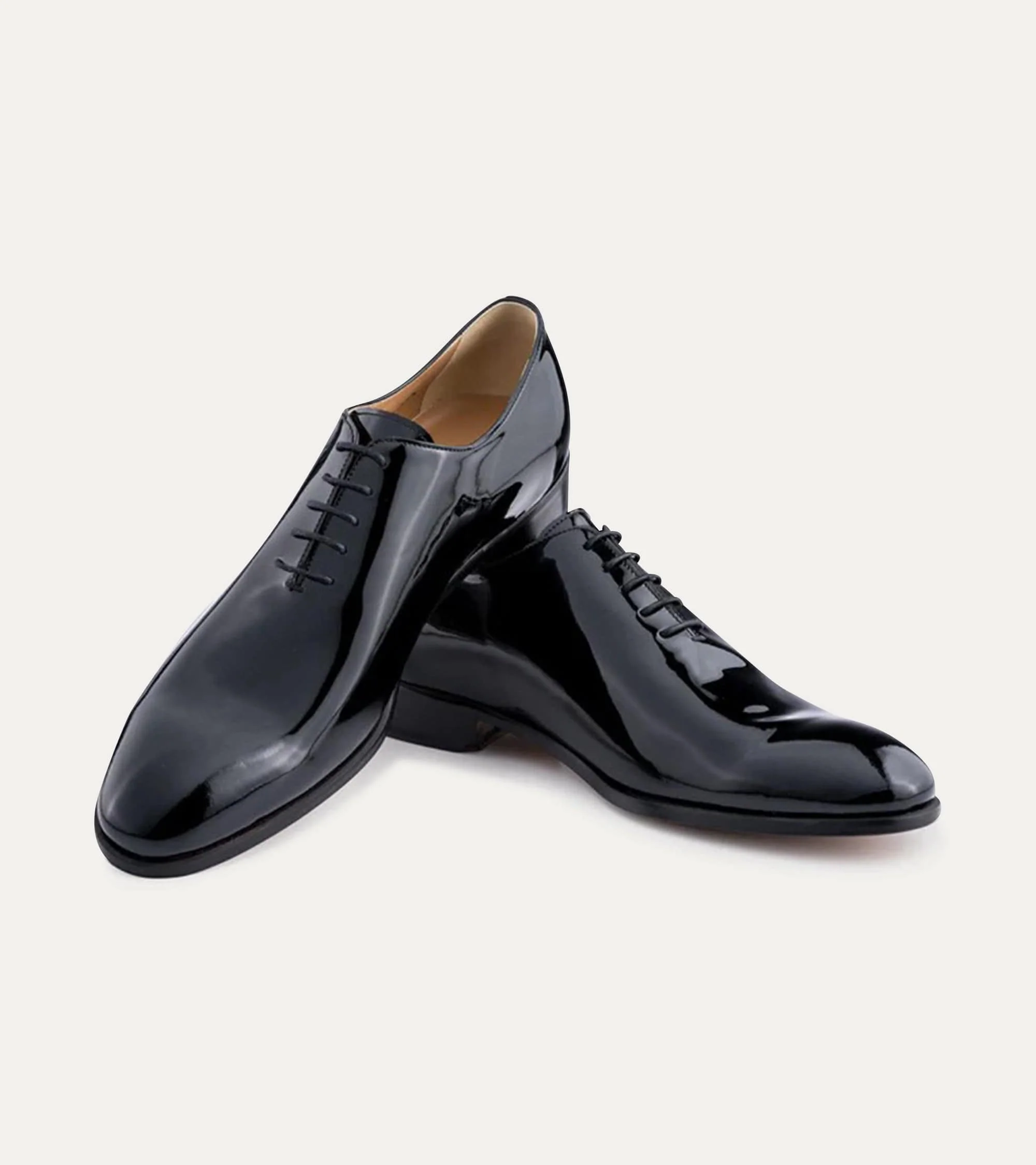 Wholecut Oxford Plain Toe Black Patent - Image 6