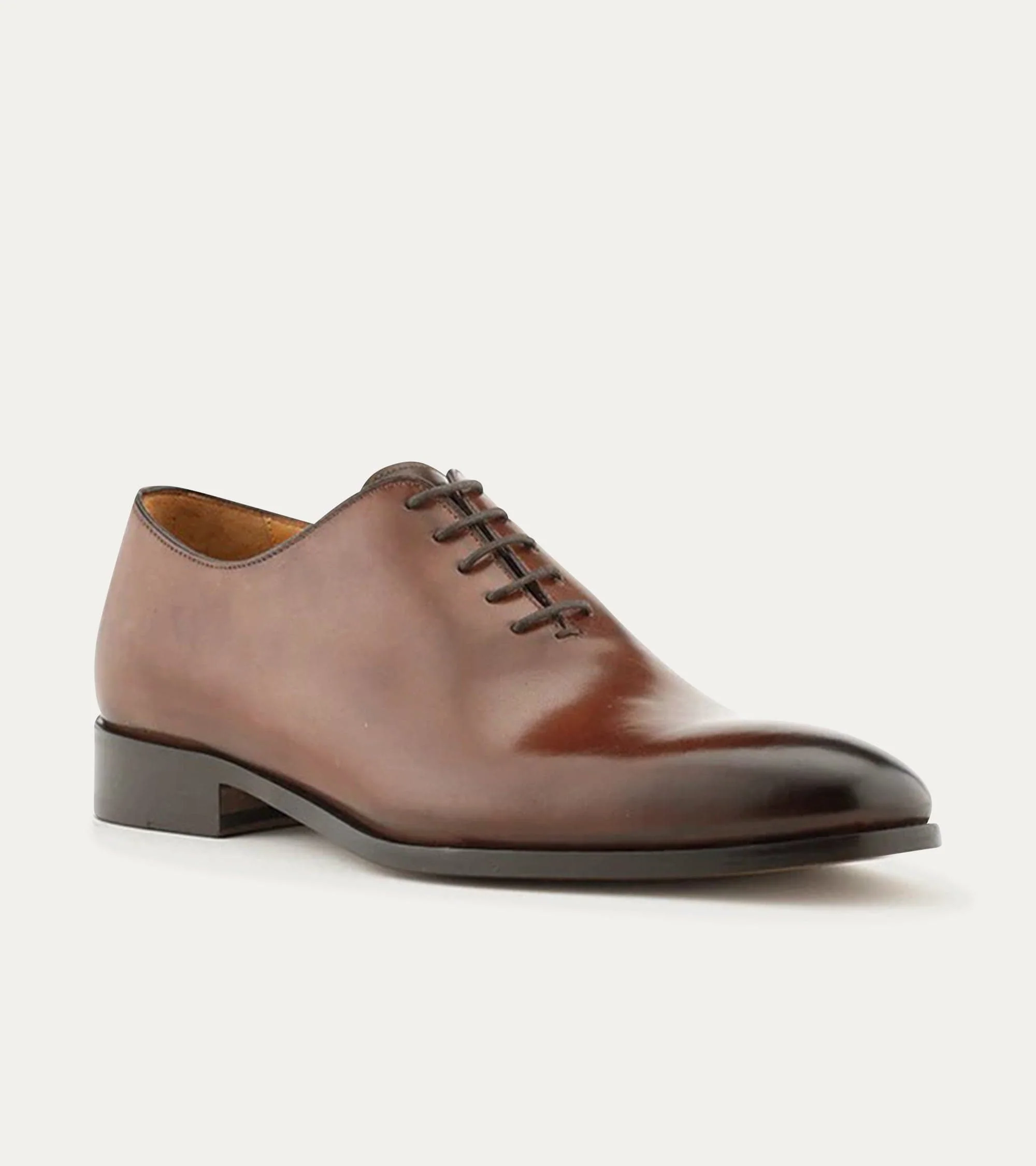 Wholecut Oxford Plain Toe Brown Antique - Image 3
